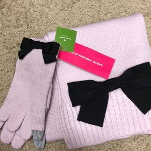 Kate Spade scarf and gloves set